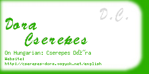 dora cserepes business card